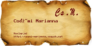 Csémi Marianna névjegykártya