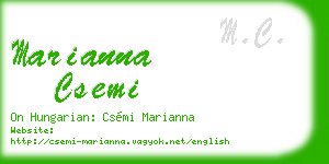 marianna csemi business card