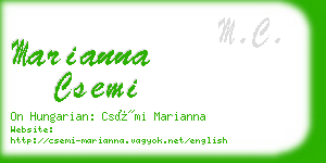 marianna csemi business card